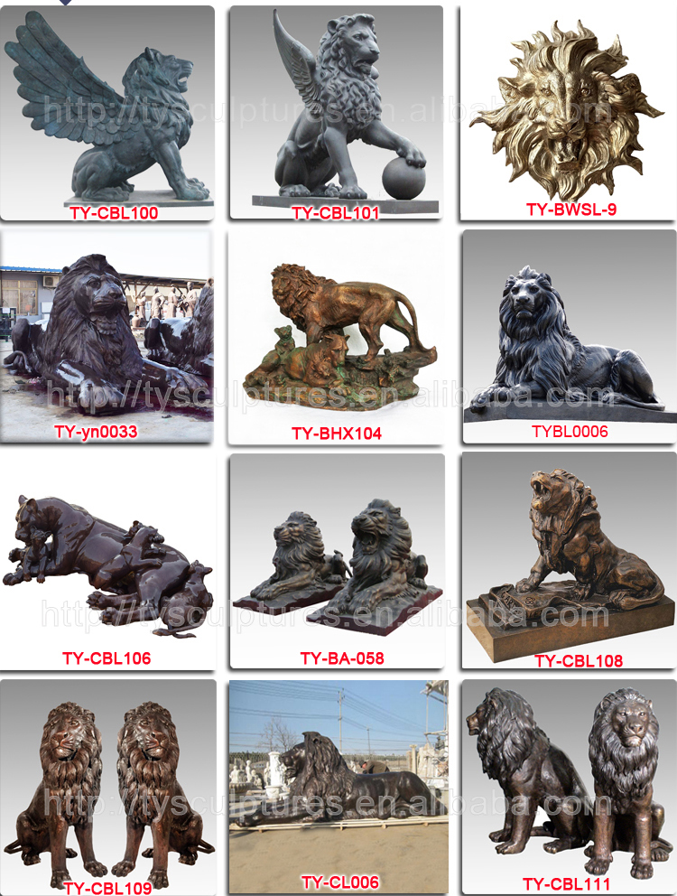 Bronz oroszlán szobrok (2)