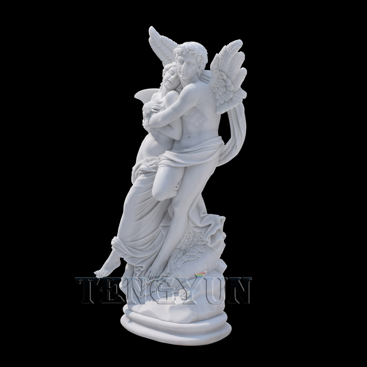 Insigne signum marmoreum Cupidinis et Psyches statua (3).