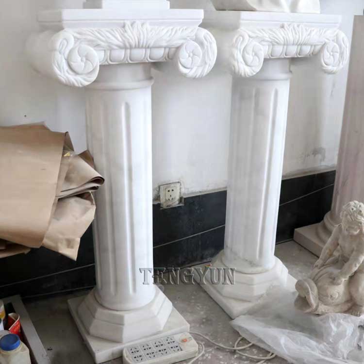 Maza izmēra iekštelpu dekoratīvie marmora balsti (8)