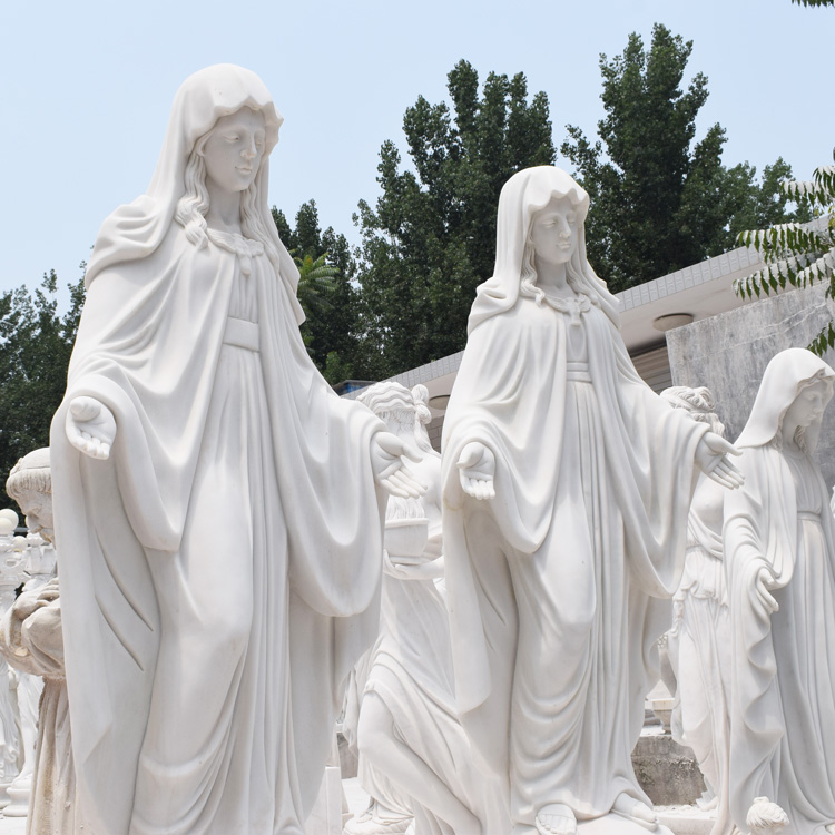 Estàtua de la Mare de Déu de marbre gran (2)
