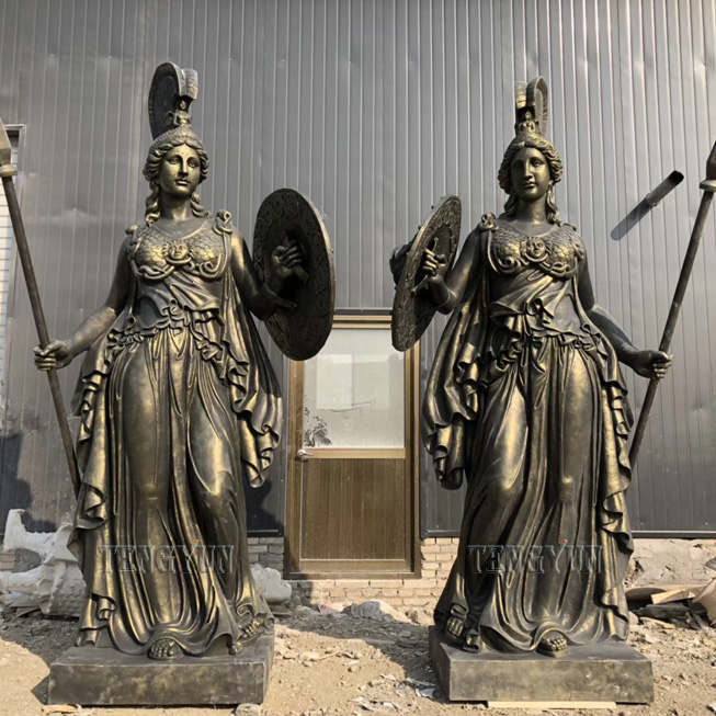 Babban Girman Tsohuwar Mutum-mutumin Fiberglass Athena Statue (13)