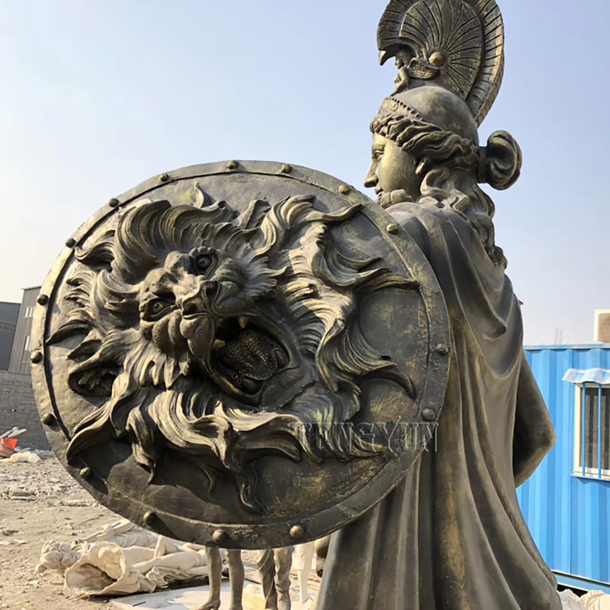 Nnukwu ihe oyiyi Greek ochie Fiberglass Athena Statue (9) 1
