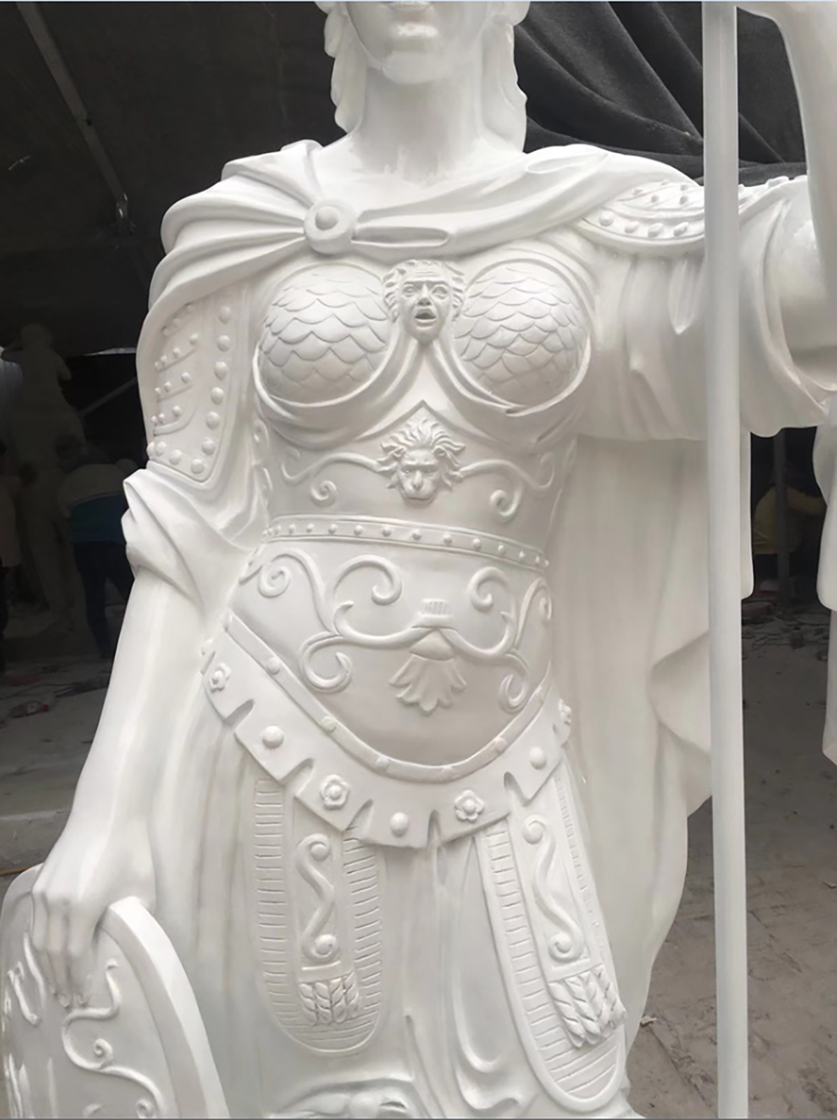 Igbesi aye Iwon Fiberglass Roman Jagunjagun Awọn ere (9) 1