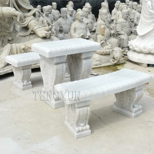 Tabili Marble Ohun ọṣọ Ọgba ita gbangba Ati ibujoko (3)