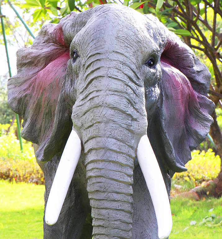 ٹینگیون فائبر گلاس ہاتھی کے مجسمے (3)