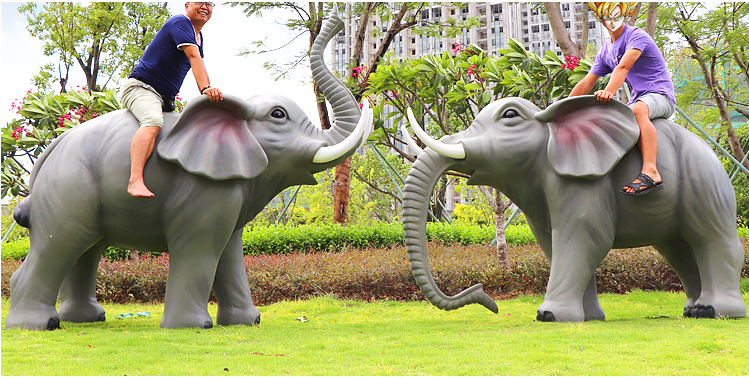 Tengyun fiberglass patung gajah (5)