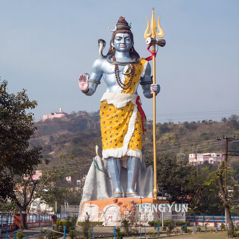 Hinduistički kip Gospodara Šive od bijelog mramora (10) (1)