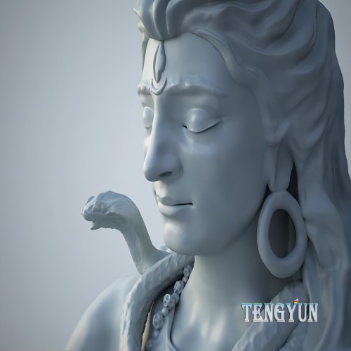 Statuja e Zotit të Shivait nga Mermeri i Bardhë i Hinduizmit (6) (1)