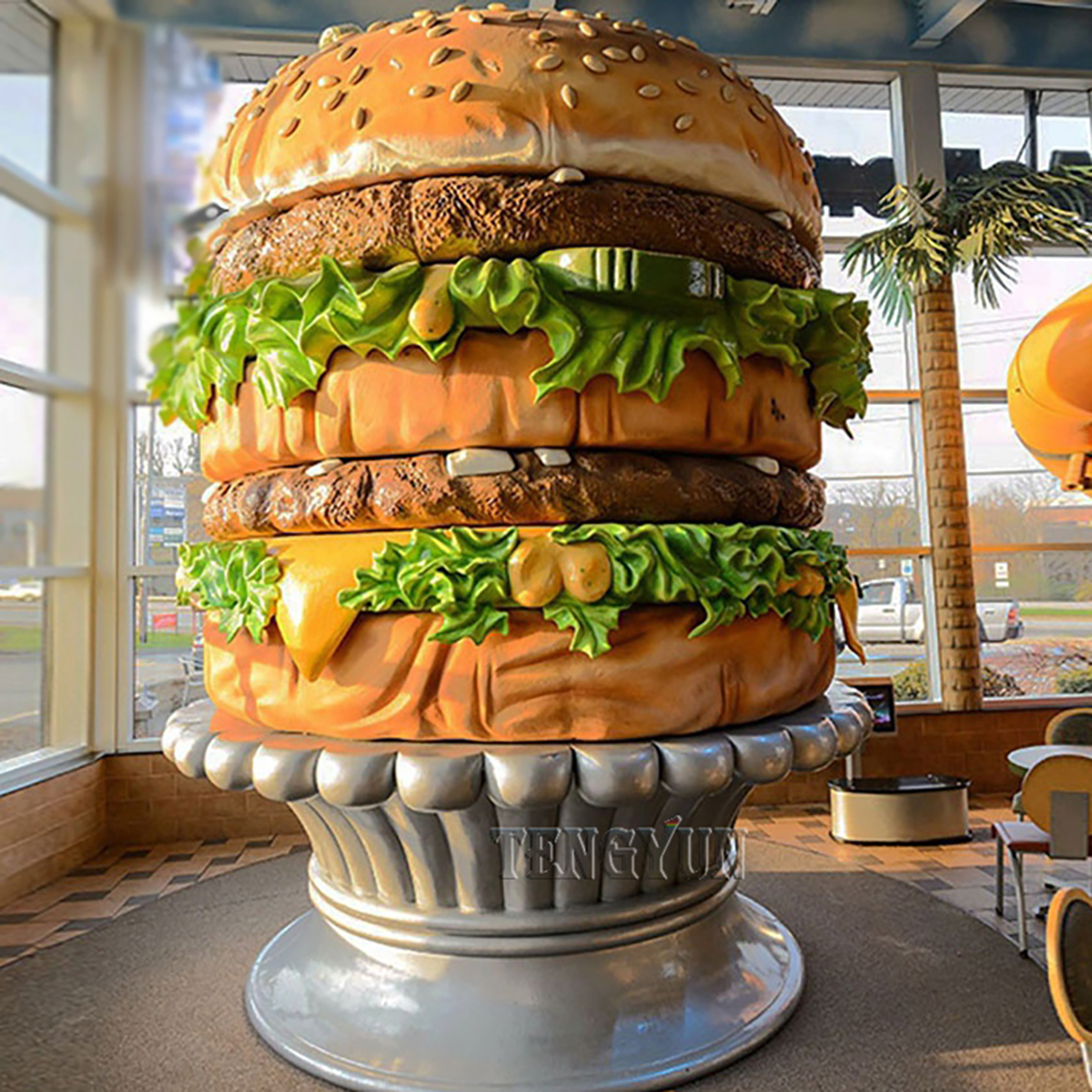 Fiberglass hamburger sculpture (2) 1