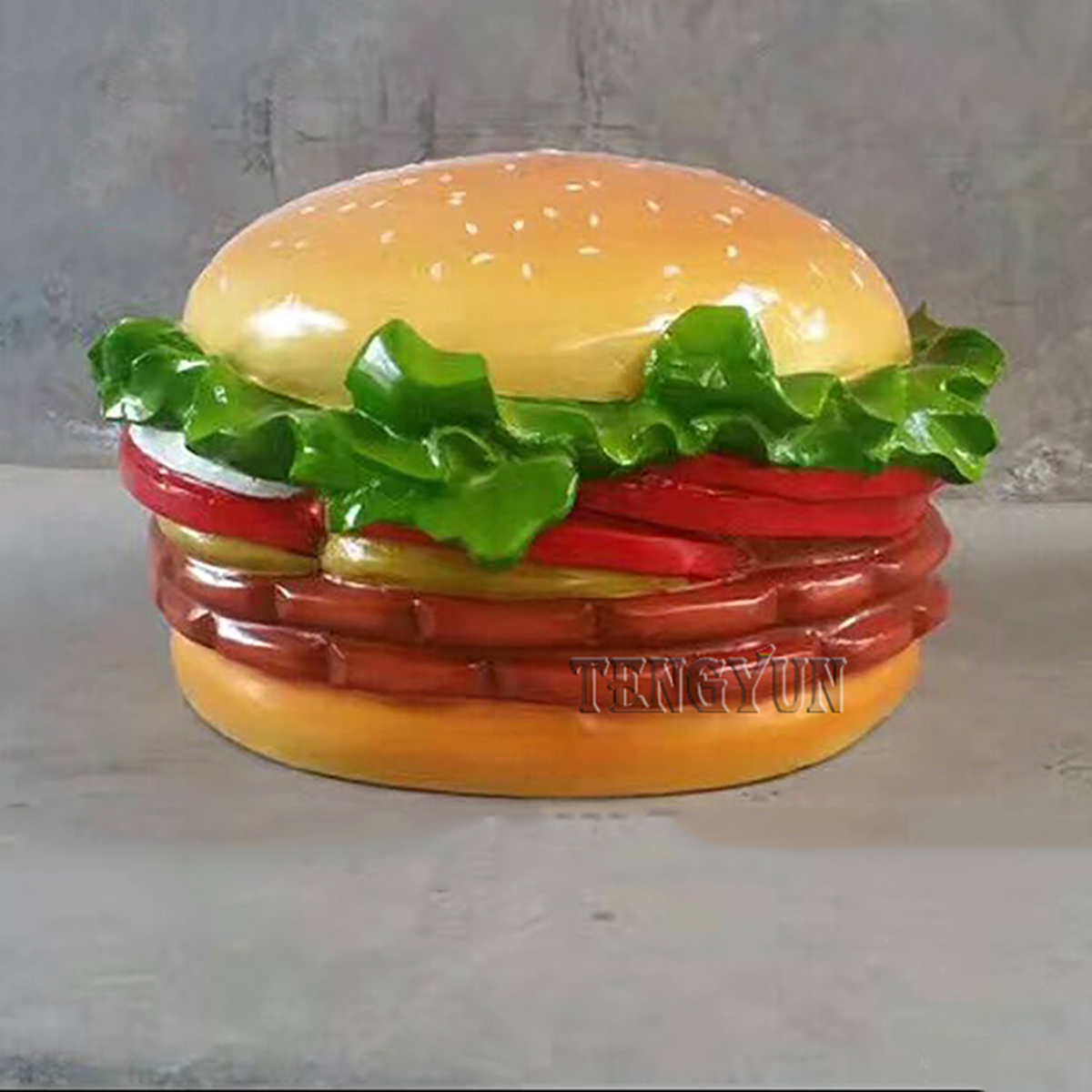 cerflun hamburger gwydr ffibr (6) 1