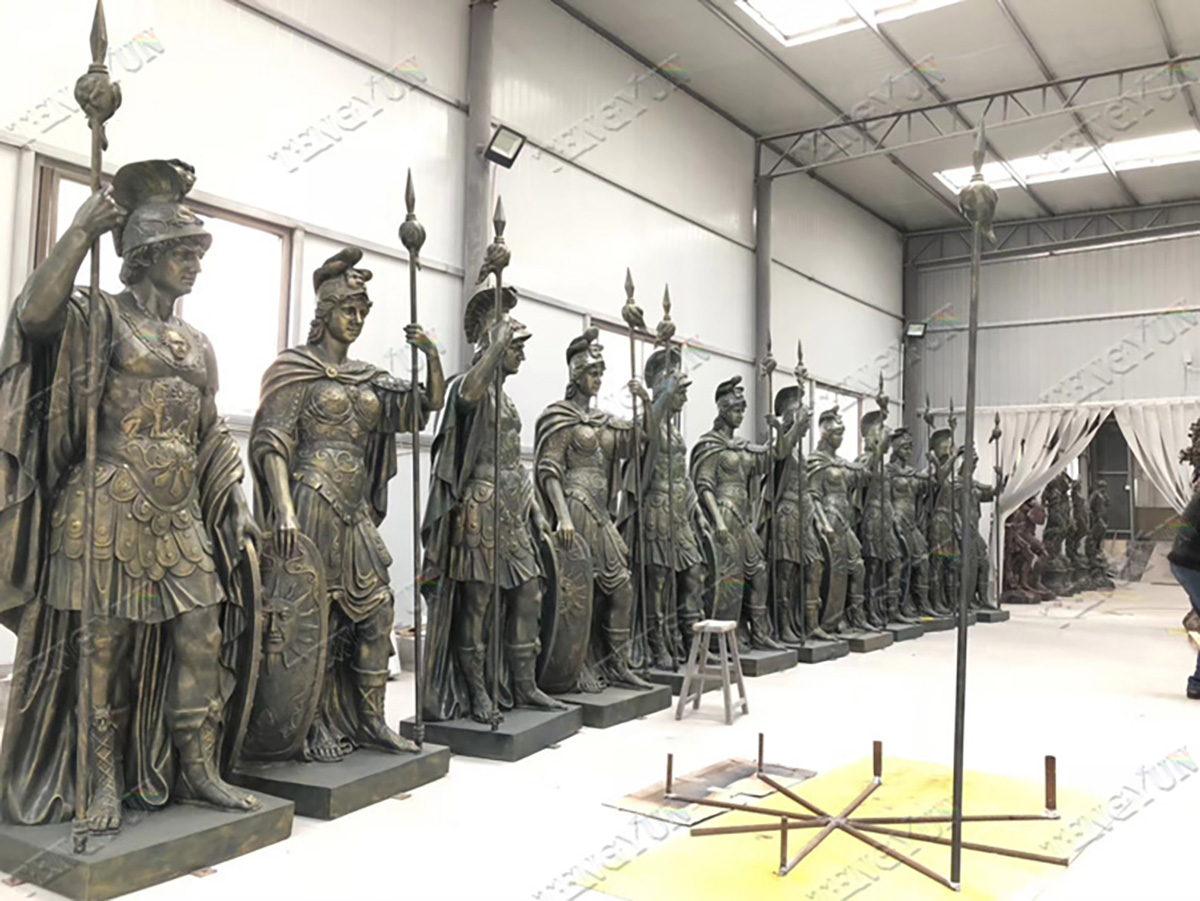 Fiberglass warrior statues 1