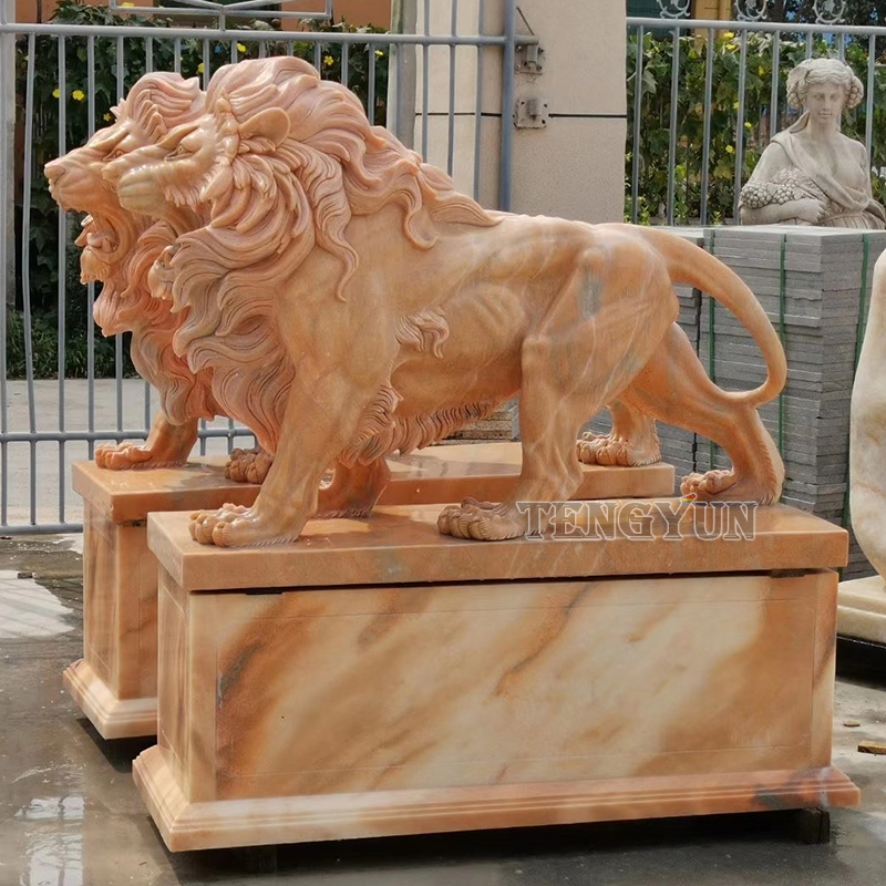 Majestic Large Outdoor Lion Statues | Durable Stone Garden Art