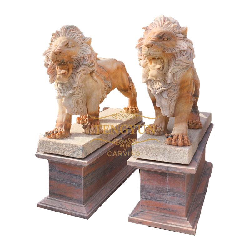 Majestic Large Outdoor Lion Statues | Durable Stone Garden Art