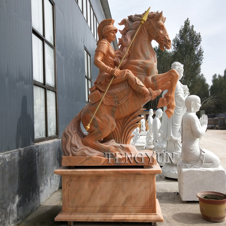 Ancient Roman Warrior Statues-Quyang Tengyun Carving Co., Ltd.|Hand-Carved Marble, Custom Sizes