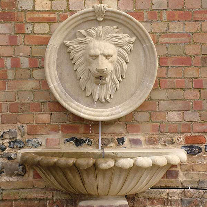 Wall-Mounted Stone Fountains for Courtyards and Patios