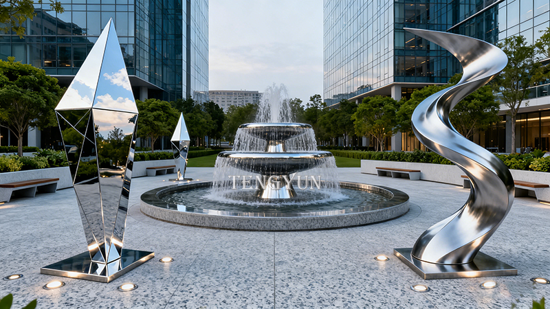 Modern Elegance: The Stainless Steel Fountains for Contemporary Spaces