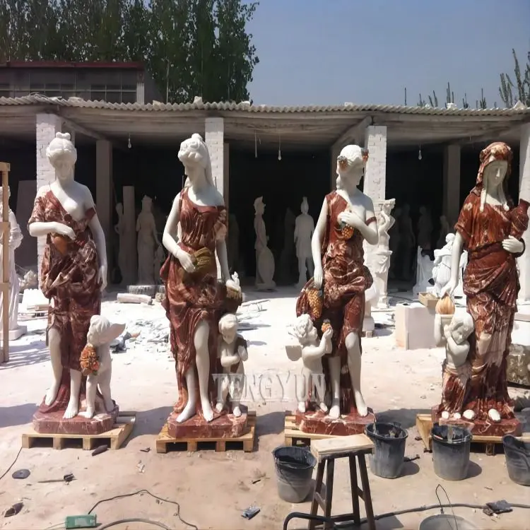 Marble Carved Statue Hebe Goddess Of Youth