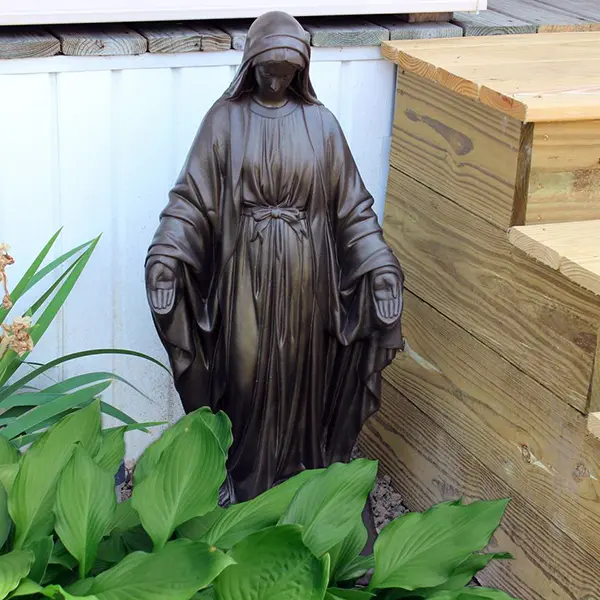 Bronze Virgin Mary statue