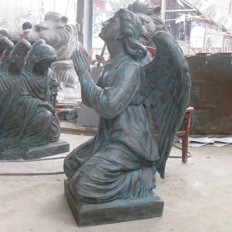Bronze angel statue