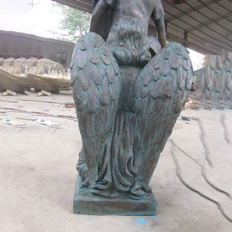 Bronze angel statue