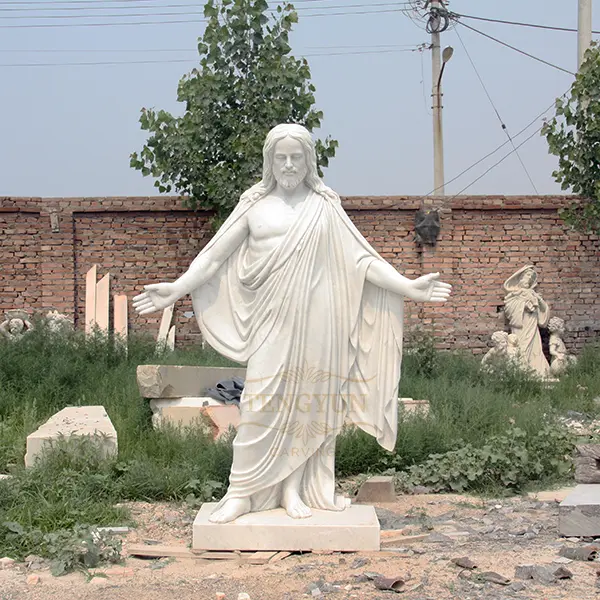 Christian statue white marble Jesus statue