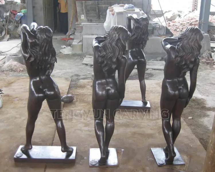 Custom Made Bronze Nude Girl Statues