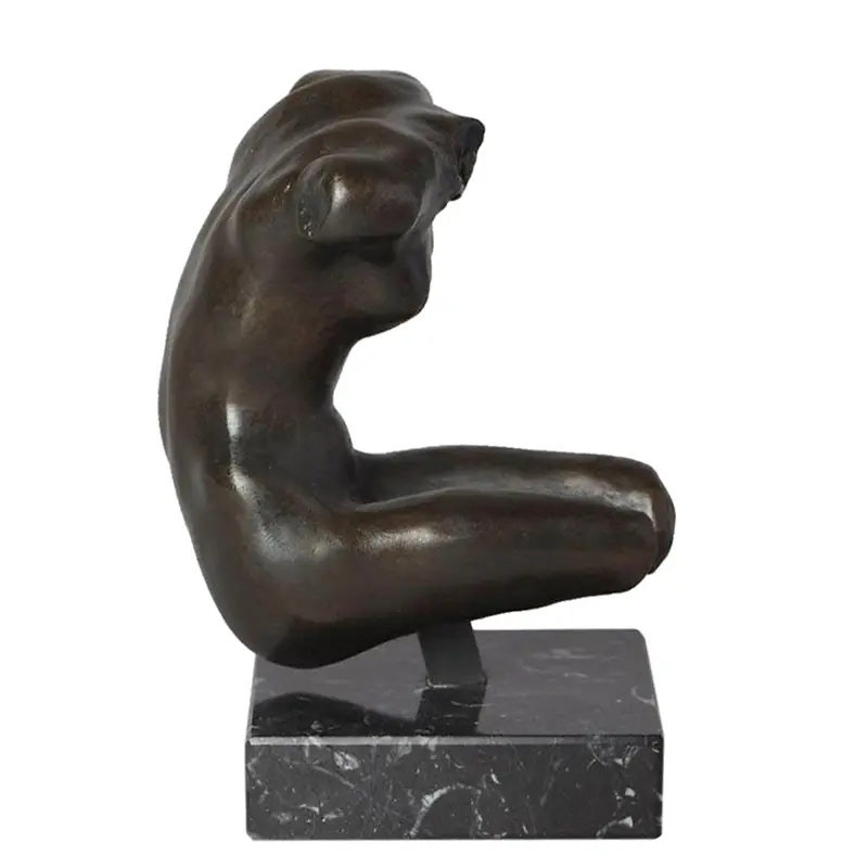 Custom Made Life Size Bronze Torso Nude Statue For Home Decoration