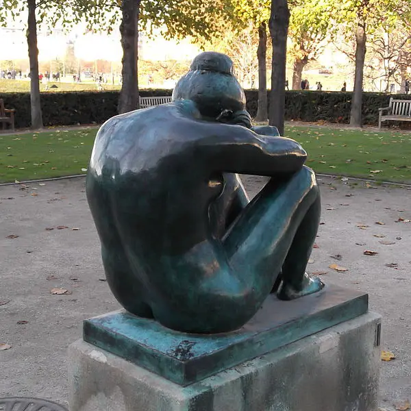 Custom Made Statue Of Maillol Sculpture Life Size Bronze Nude Female Sitting Sculpture