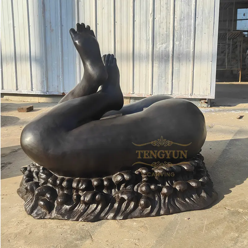 Decorative Cast Bronze Fat Lady Legs Sculpture Life Size Abstract Female Statue