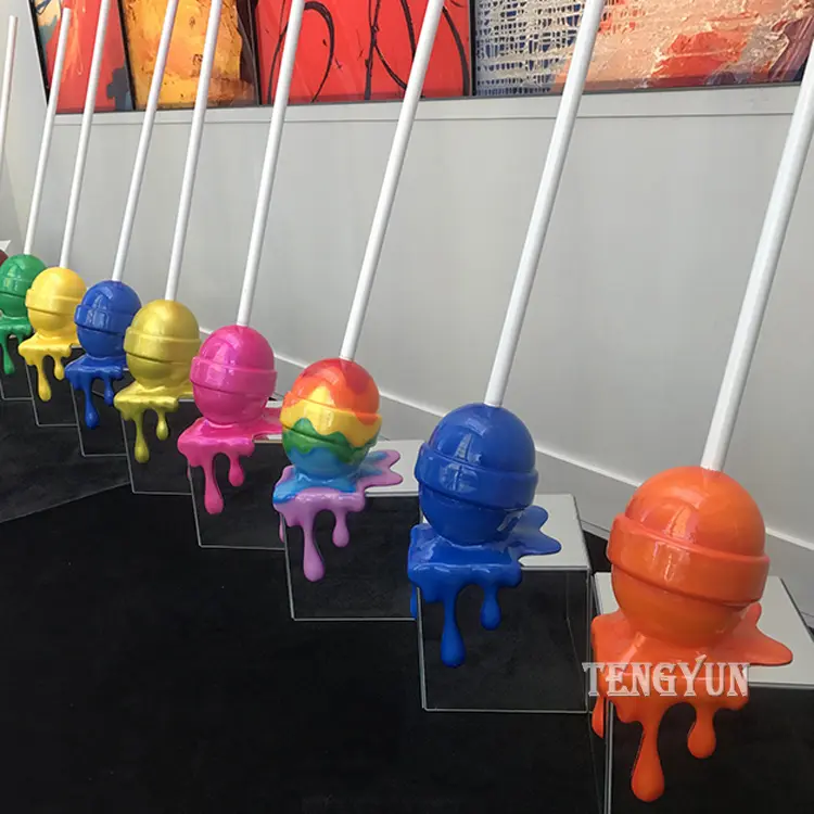 Decorative fiberglass lolliopo sculpture