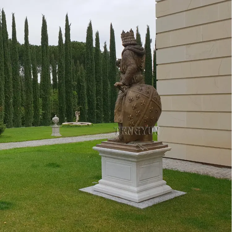 Famous Figure Life Size Saint Louis XVI Of France Bronze Statue Emperor Sculpture For Garden Decoration