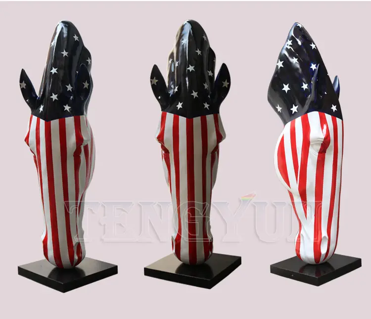 Fiberglass Large Size Horse Head Sculpture For Home Decoration