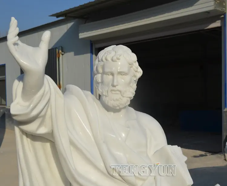 Garden Home Decor Life Size Church Decorative Holy Figure Marble Male Statue For Sale