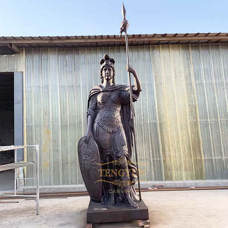 Garden Outdoor Decor Large Size Female Bronze Warrior Statue For Sale