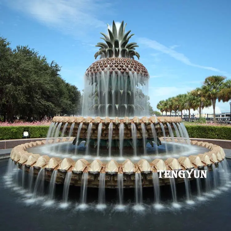 Garden White Marble Carved Tiers Water Fountain