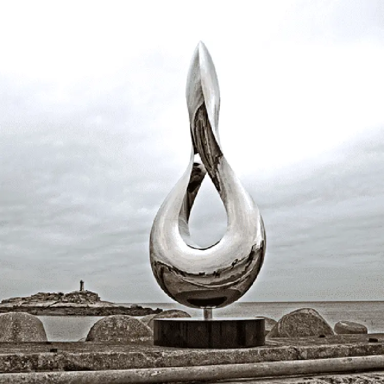 Large Modern Art Abstract Stainless Steel Sculpture For Seaside Decoration