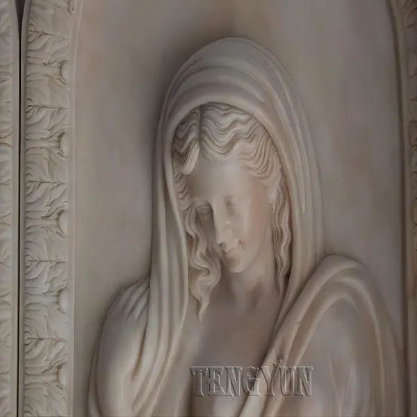 Large Stone Relief Marble Wall Relief With Figure Carvings
