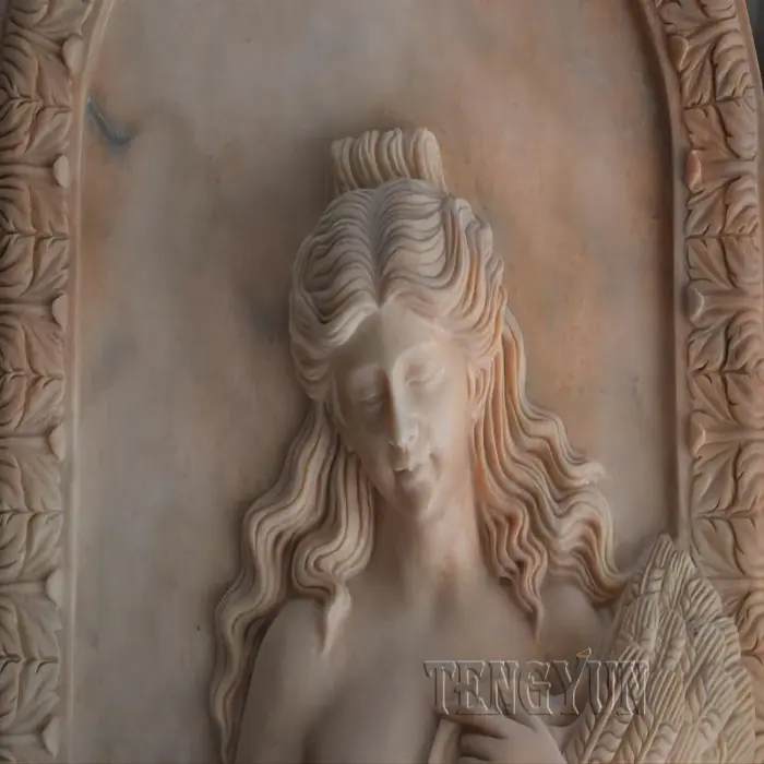Large Stone Relief Marble Wall Relief With Figure Carvings