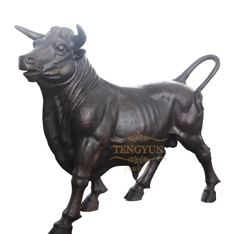 Life Size Bronze Bull Sculpture Garden Metal Cow Statue For Sale