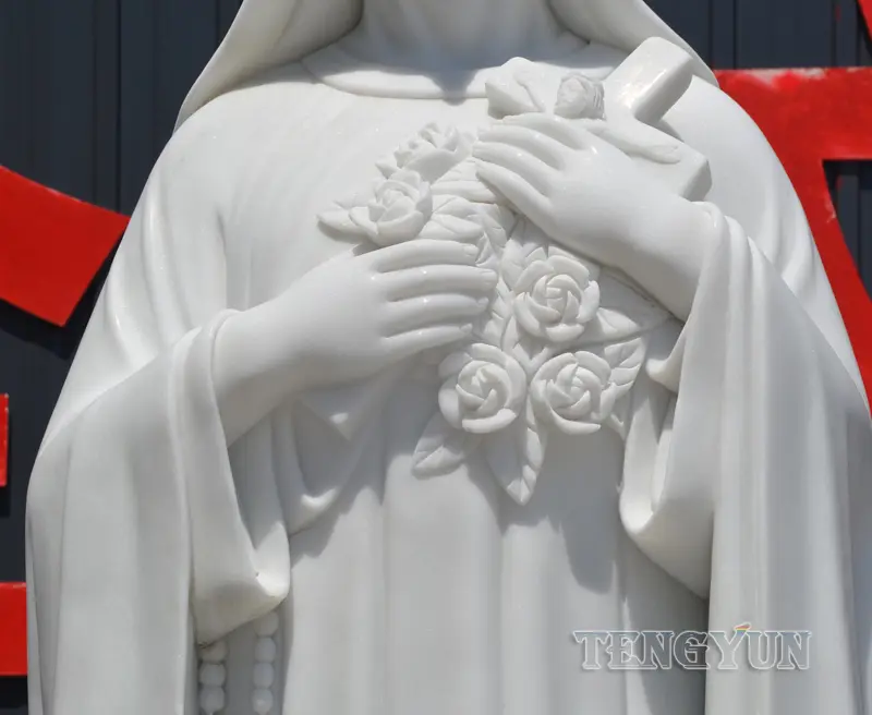Life Size Christianity Church Decorative Basilica Icon Of The Virgin Mary Marble Blessed Mary Statue