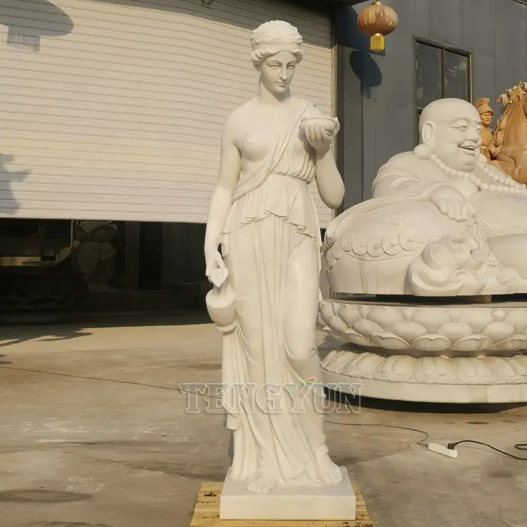 Marble Carved Statue Hebe Goddess Of Youth