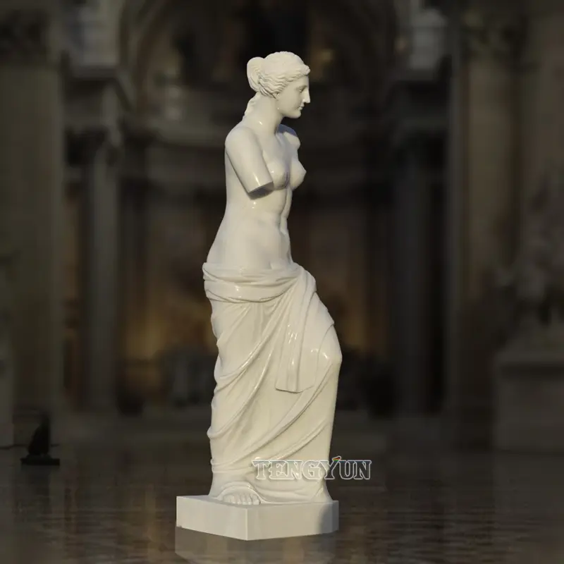 Natural White Marble Custom Venus De Milos Statue Famous Roman Mythological Figure Sculpture