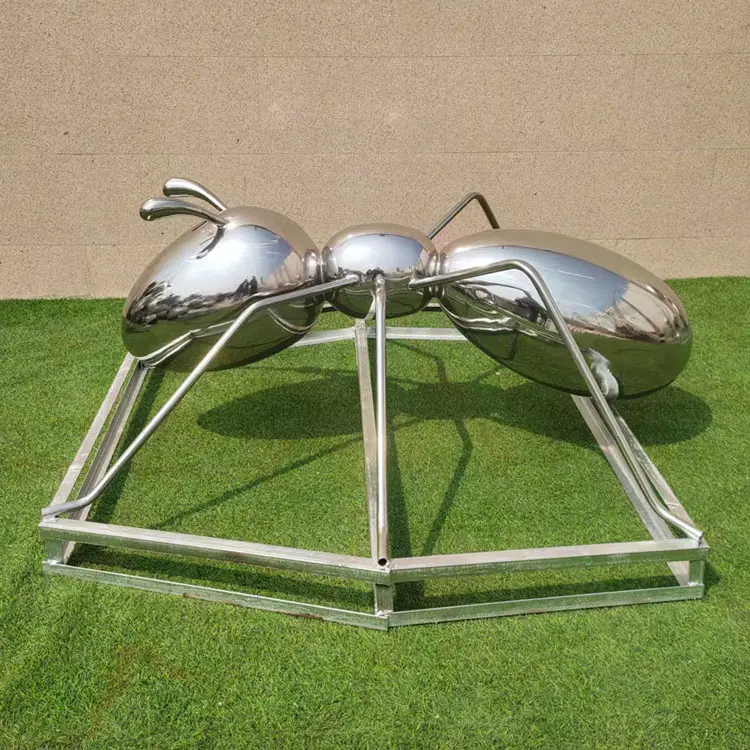 Outdoor Decor Metal Yard Ants Sculpture Stainless Steel Ant Garden Art Sculptures For Sale