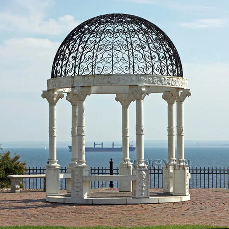 Outdoor Garden Large Marble Gazebo For Decoration