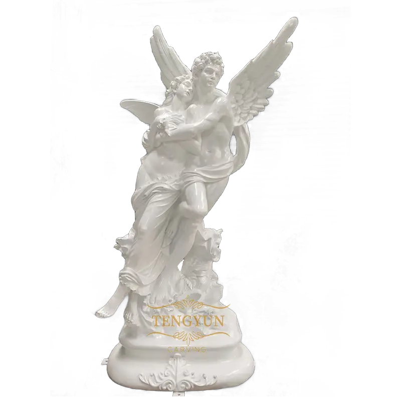 Outdoor Park Fiberglass Figure Statue Life Size Resin Lover Cupid Amor Statue For Sale