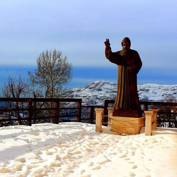 Religious Christian Life Size Bronze Saint Charbel Statue