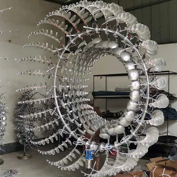 Stainless steel wind kinetic sculpture