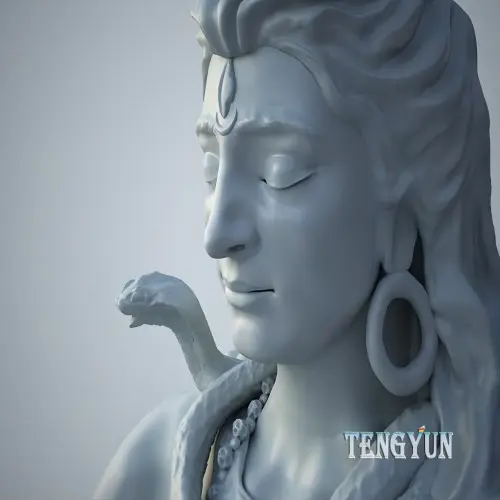 White Marble Lord Of Shiva Hinduism Statue