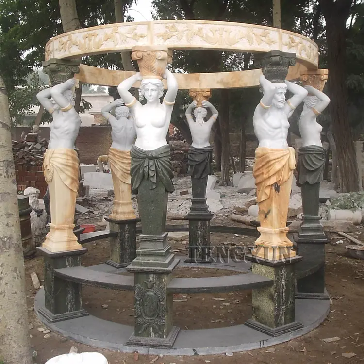 Wholesale Gazebo Statue For Patio Outdoor Garden Female Lady Statues Gazebos For Sale