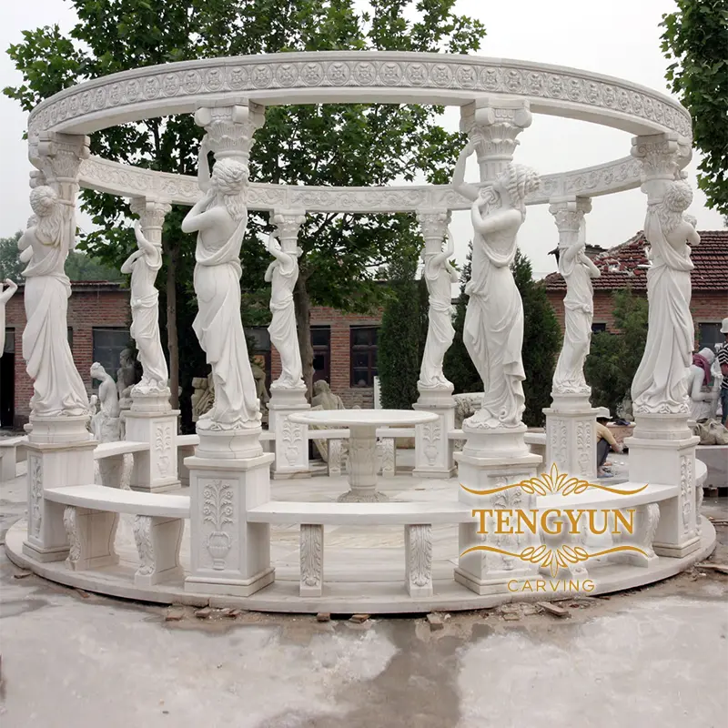 Wholesale Gazebo Statue For Patio Outdoor Garden Female Lady Statues Gazebos For Sale